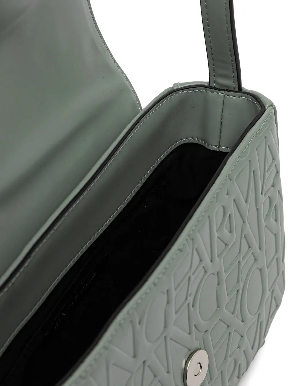Armani Exchange Crossbodytas met logoplakkaat met reliëf Grijs