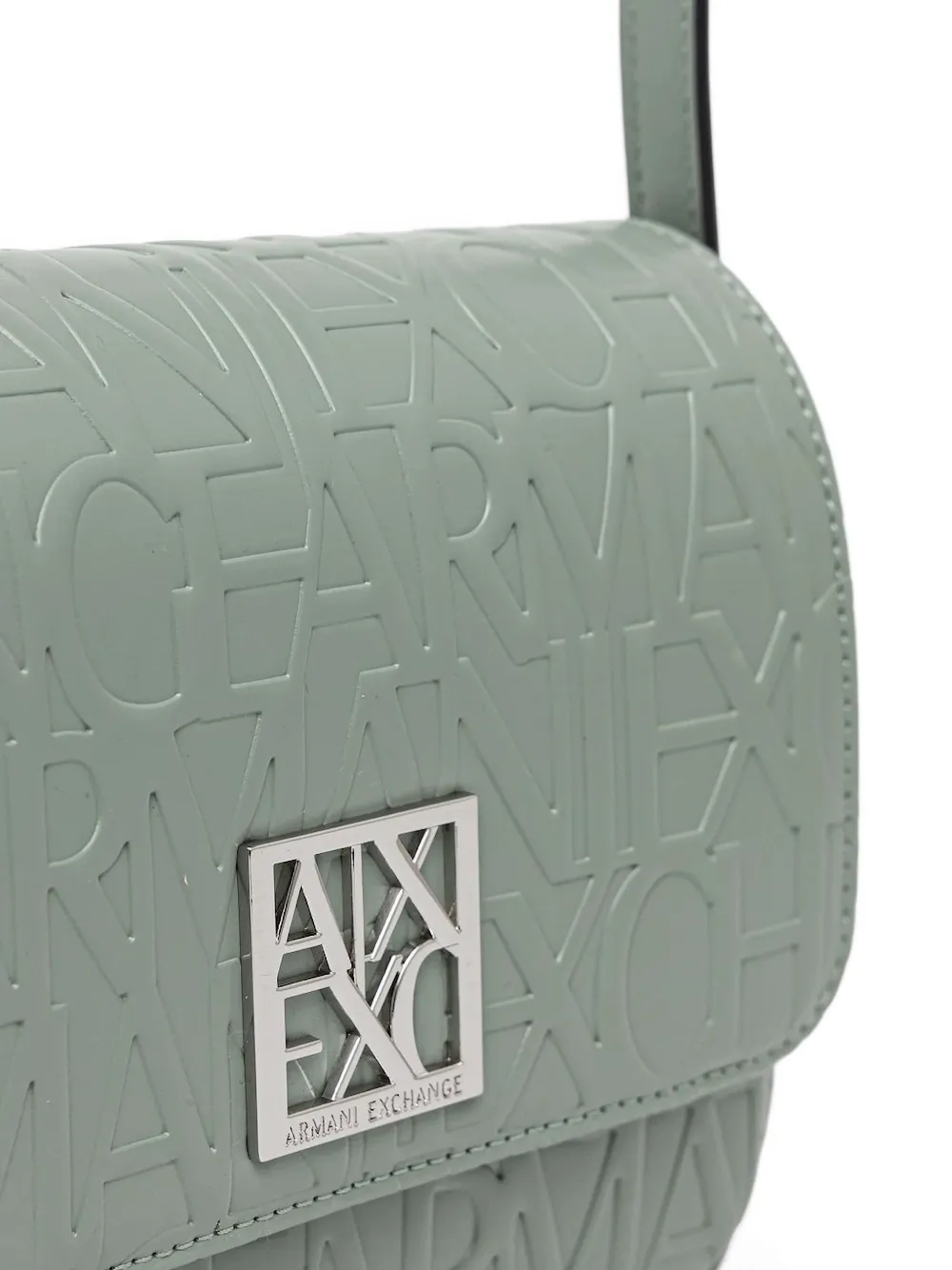 Armani Exchange Crossbodytas met logoplakkaat met reliëf Grijs