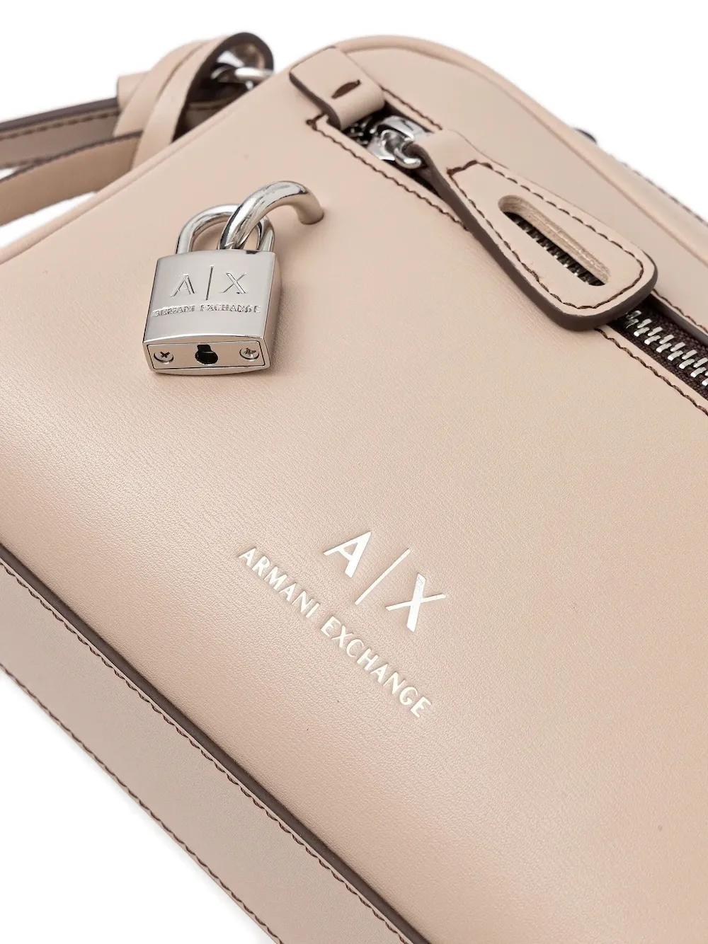 Armani Exchange Crossbodytas met slot Beige