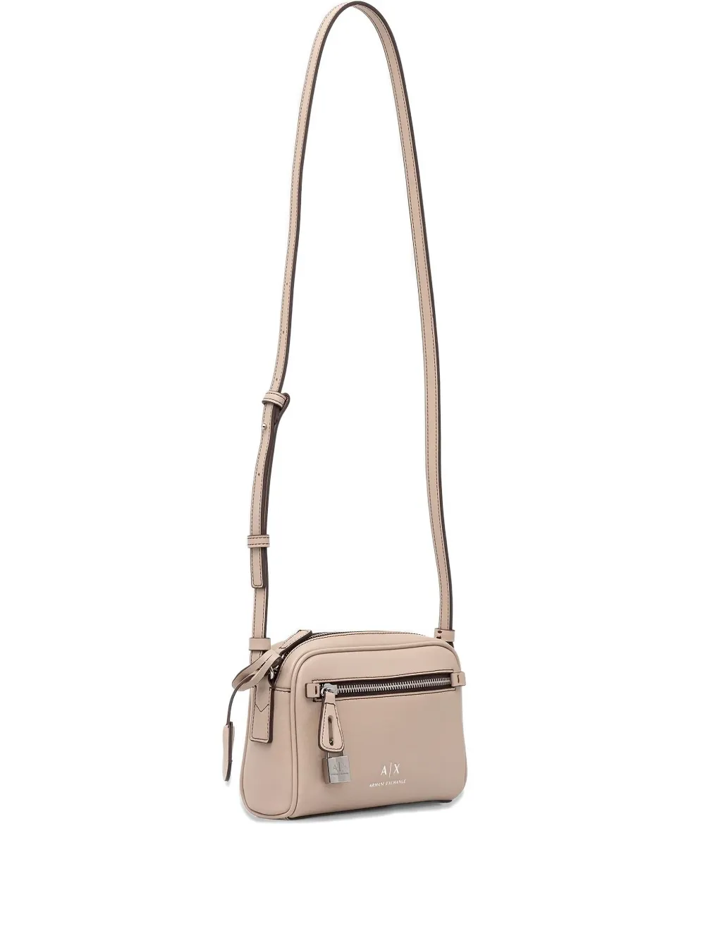 Armani Exchange Crossbodytas met slot Beige