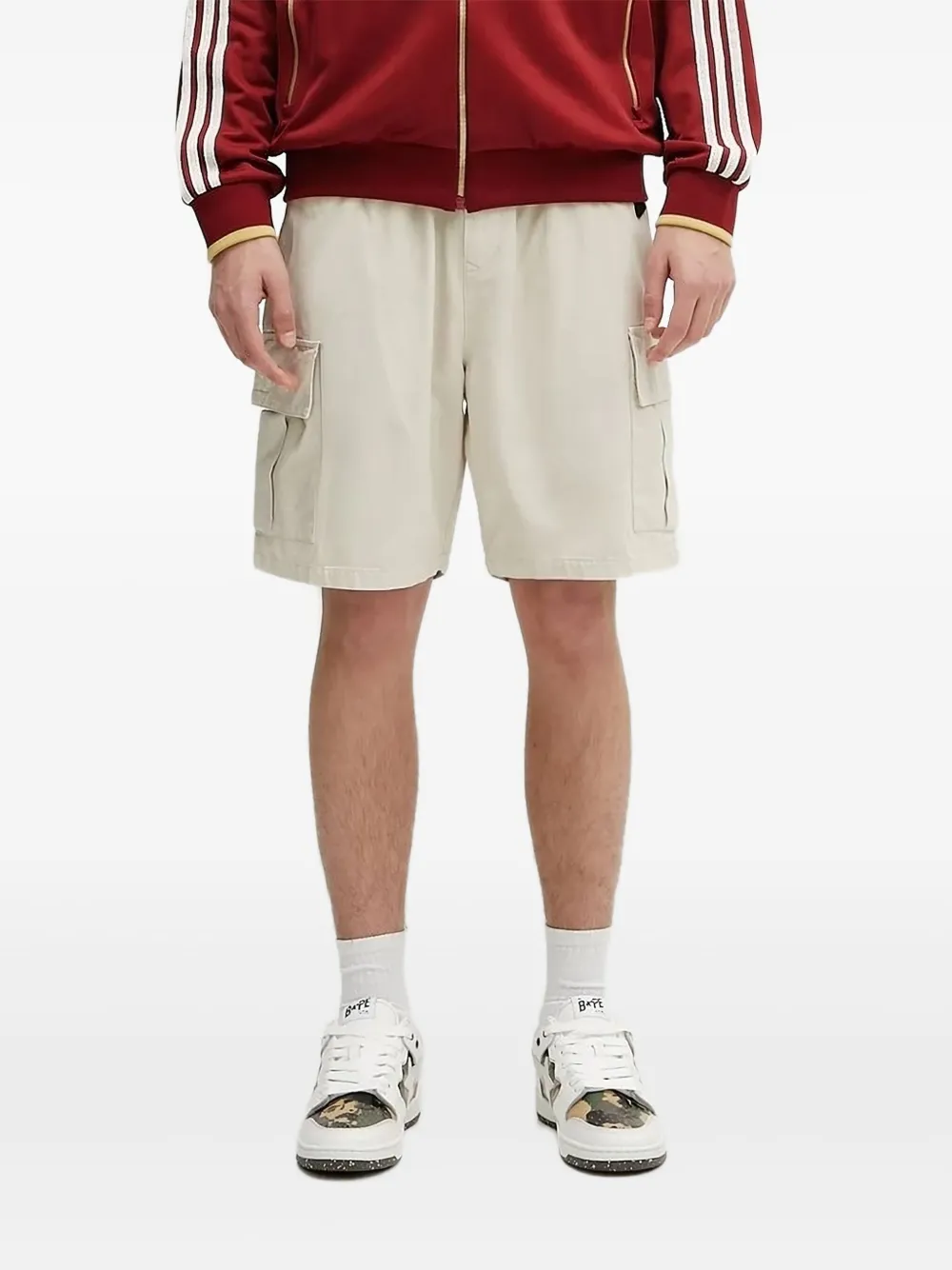 Barbour cargo pocket drawstring shorts | White | Image 1
