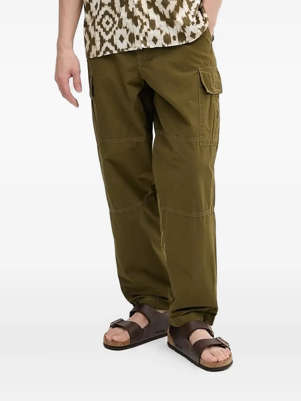 Barbour Broek met cargo zak Groen