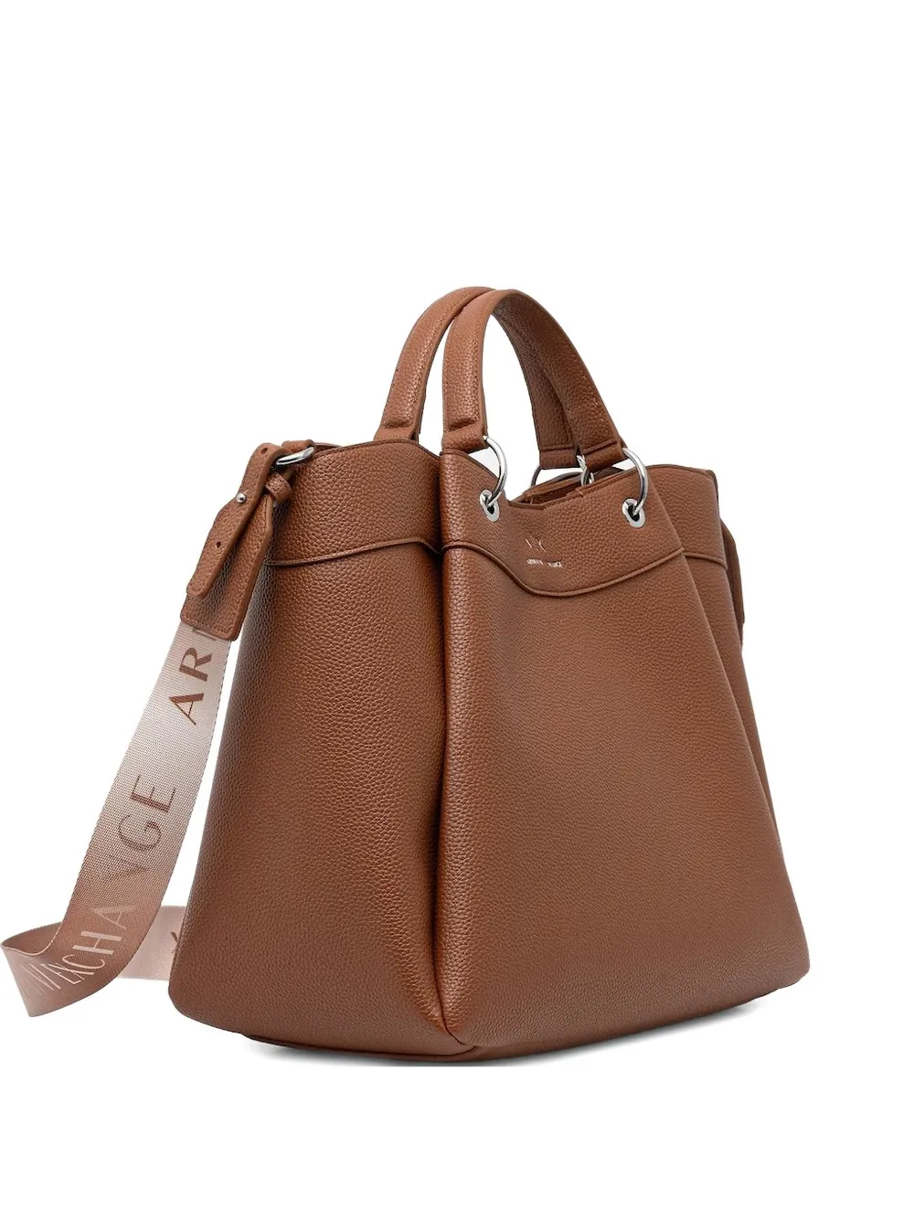 Armani Exchange Shopper met handgreep Bruin