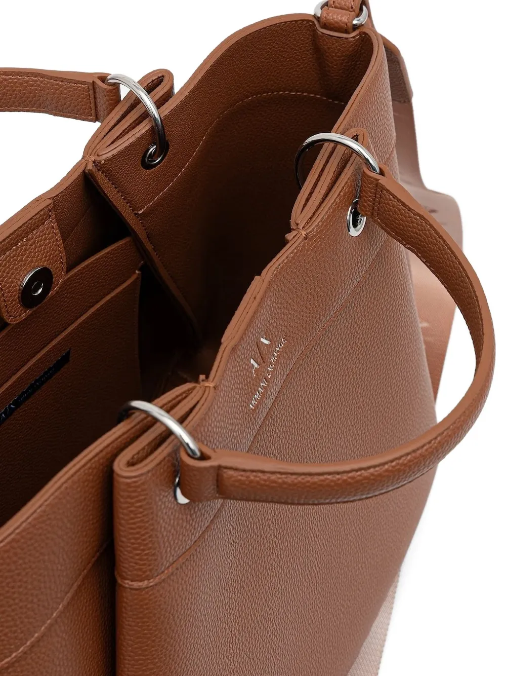 Armani Exchange Shopper met handgreep Bruin