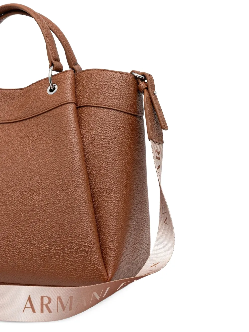 Armani Exchange Shopper met handgreep - Bruin