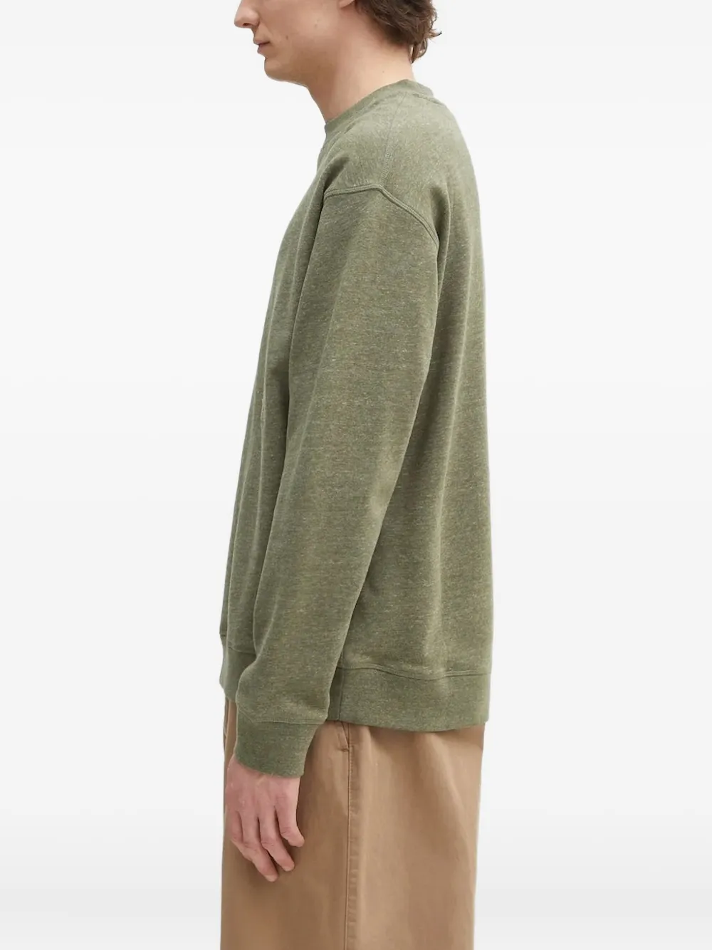Barbour logo-embroidered crew-neck sweatshirt Groen