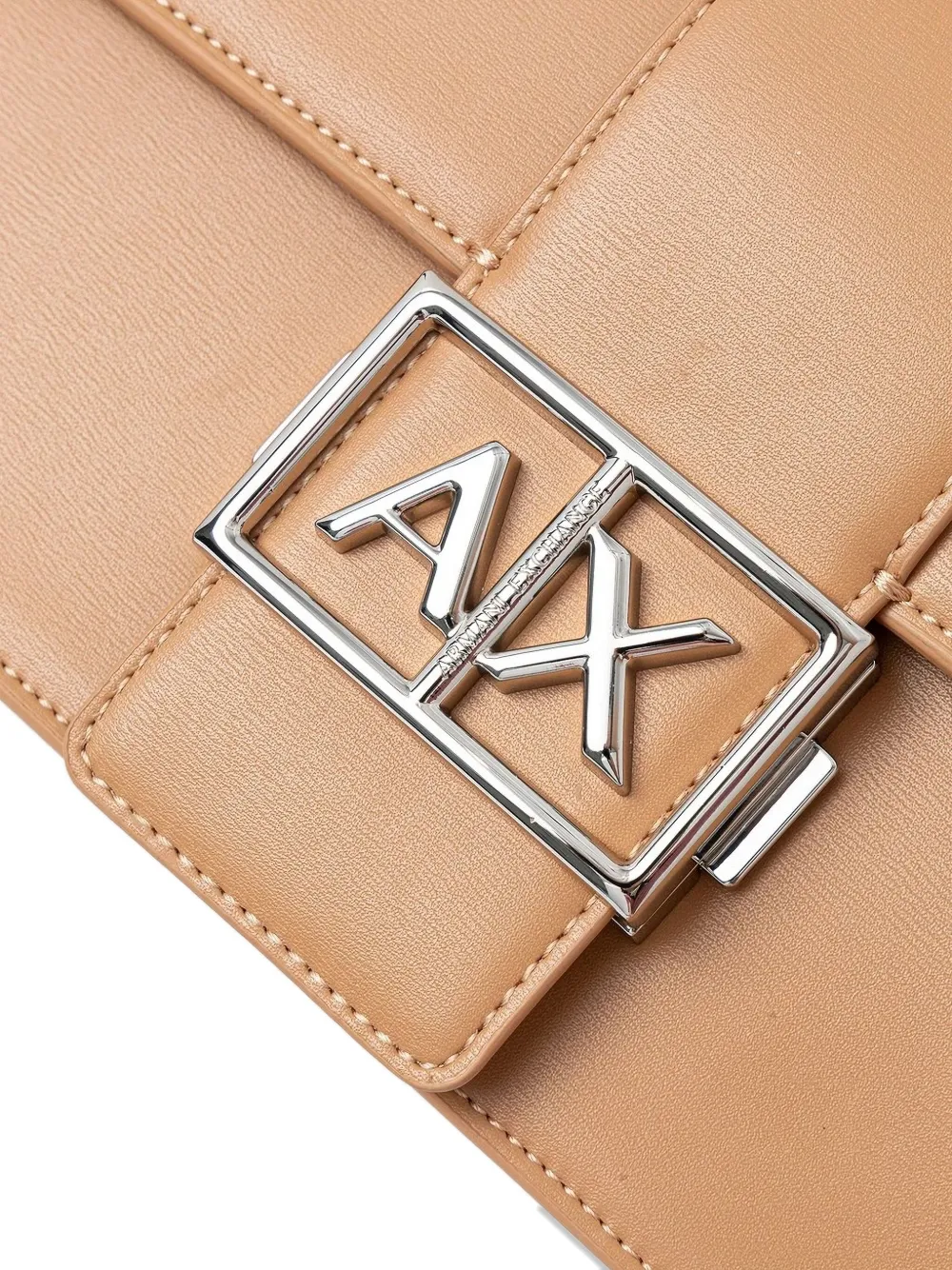 Armani Exchange Kleine schoudertas met metalen logo Bruin