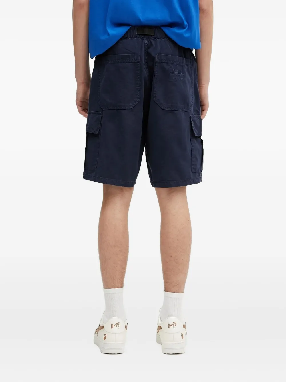 Barbour cargo-pocket belted shorts Blauw