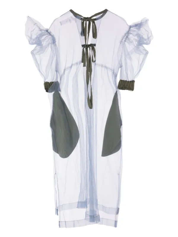 tao コムデギャルソン チュールブラウス Comme Des Garçons TAO チュール ラッフルブラウス | ブルー