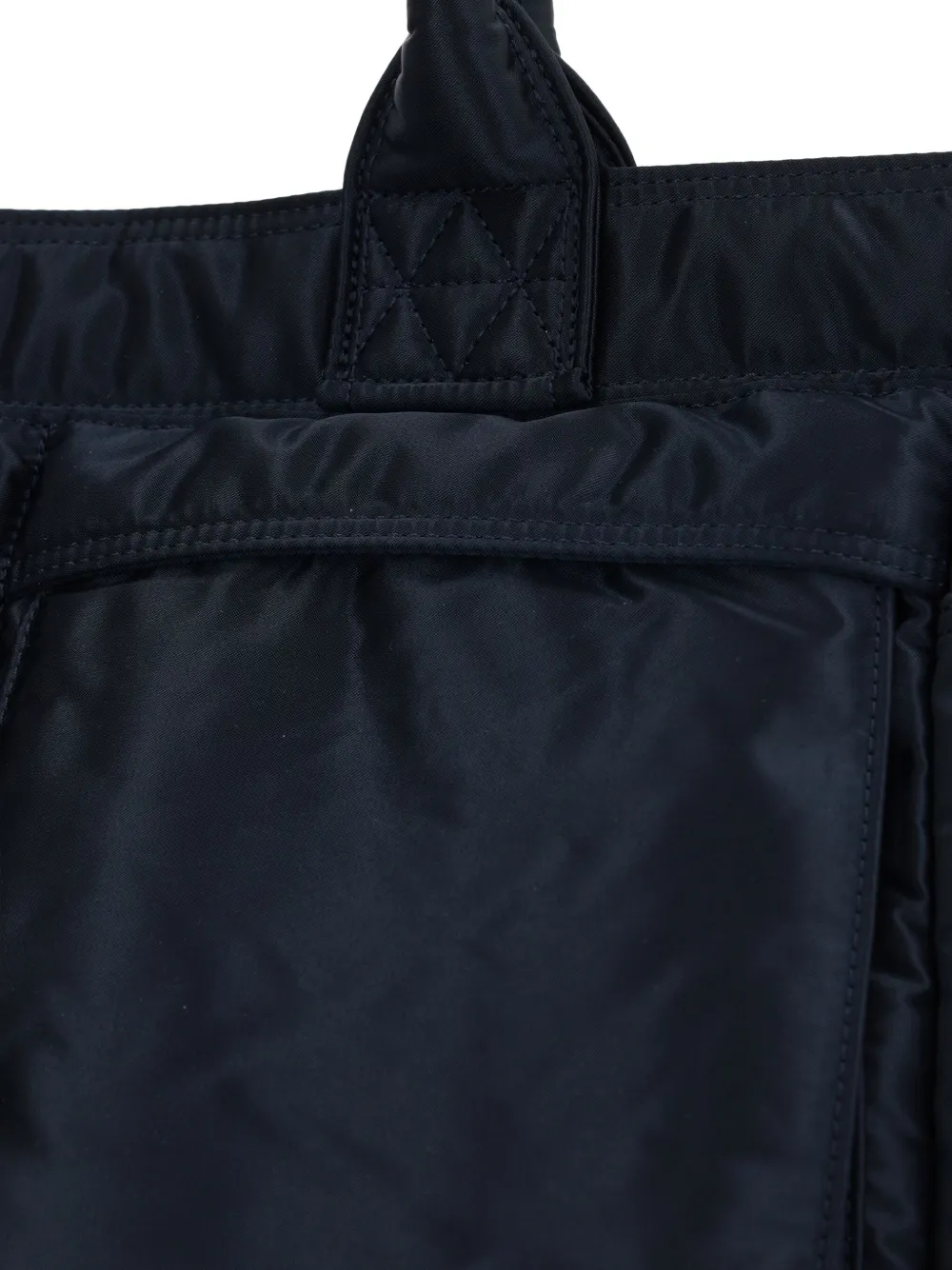 Porter-Yoshida & Co. Shopper met dubbele handvatten en logopatch Blauw