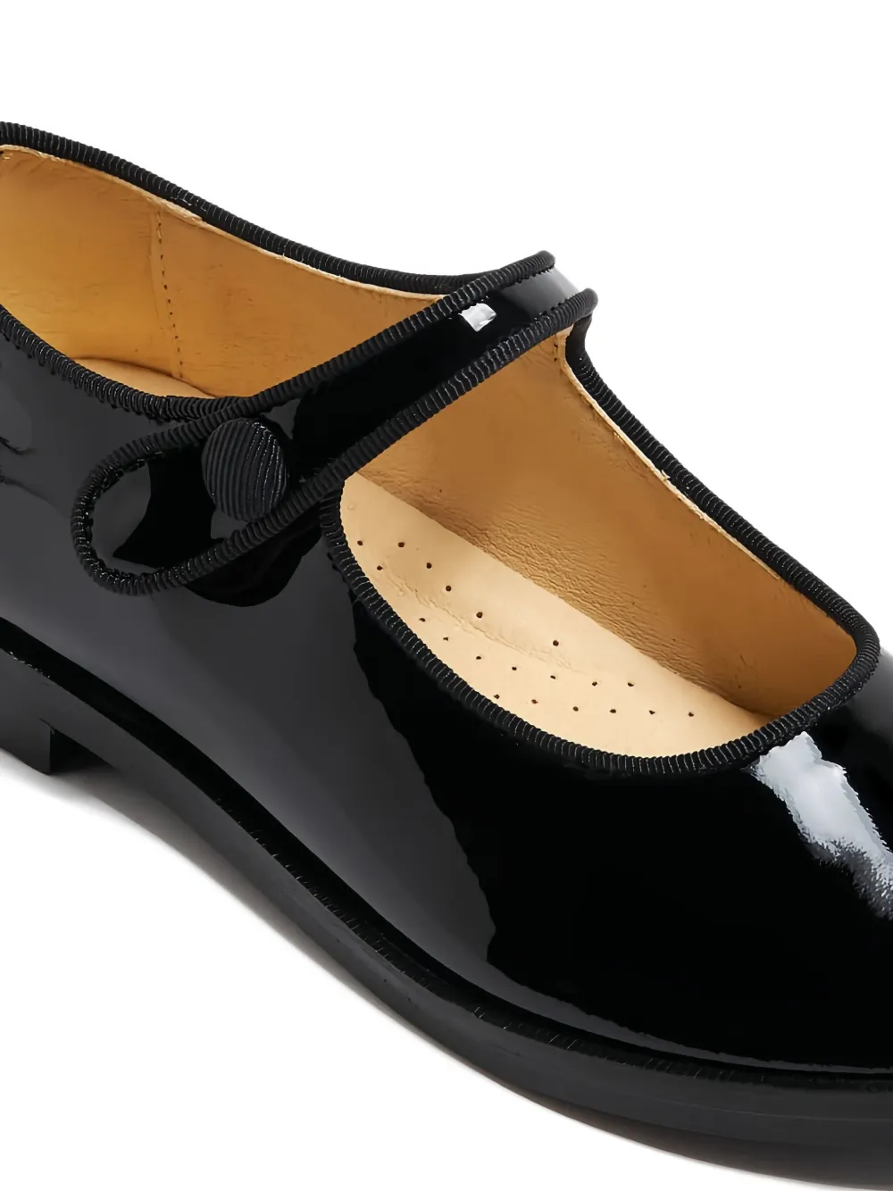 ANDANINES patent-leather ballet flats Black