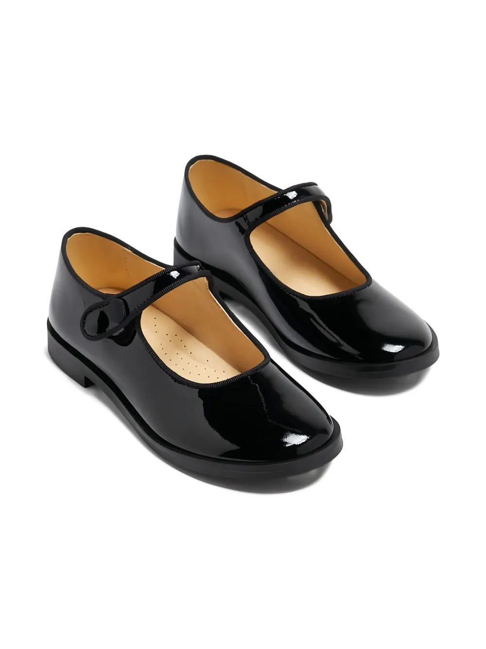 ANDANINES patent-leather ballet flats Black