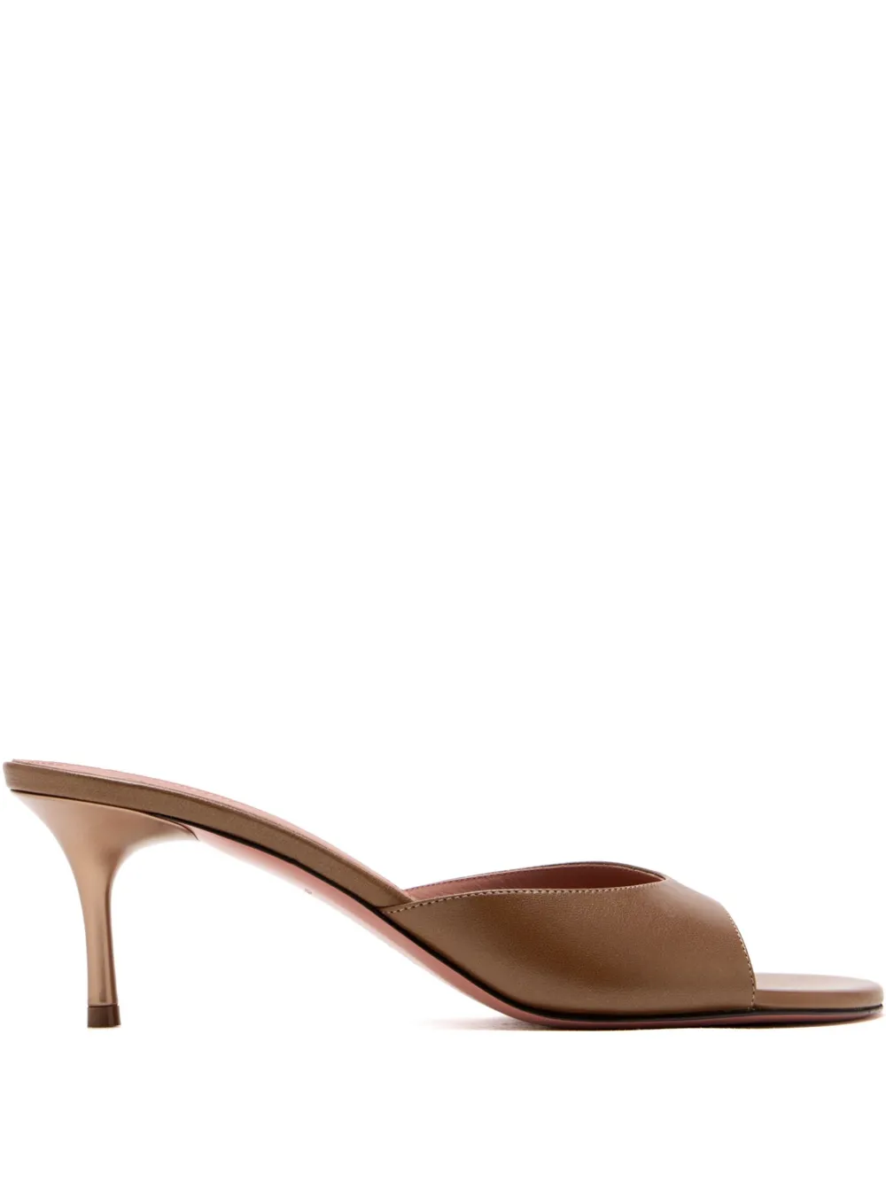 Amina Muaddi 60mm leather sandals Brown
