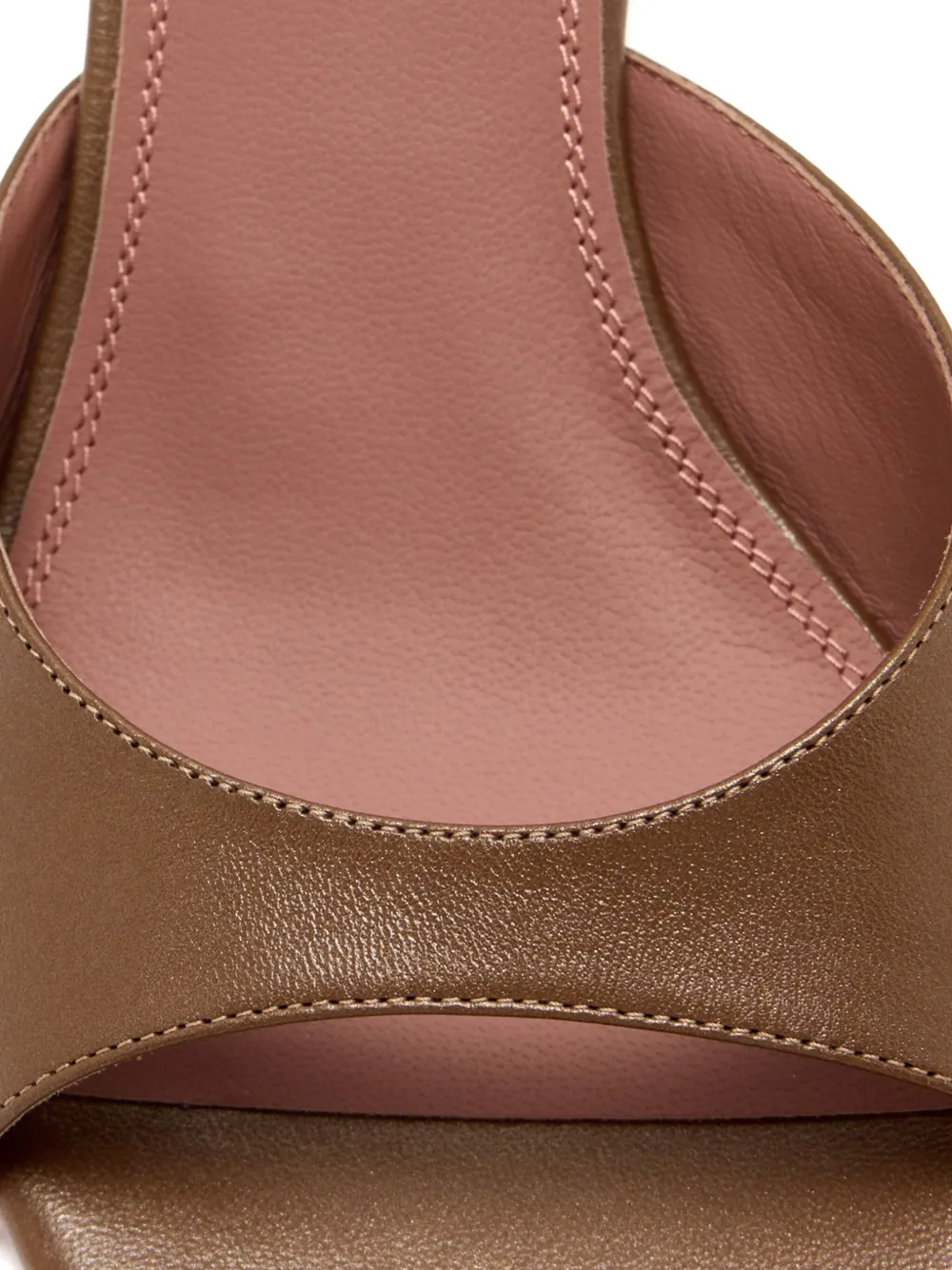 Amina Muaddi 60mm leather sandals Brown