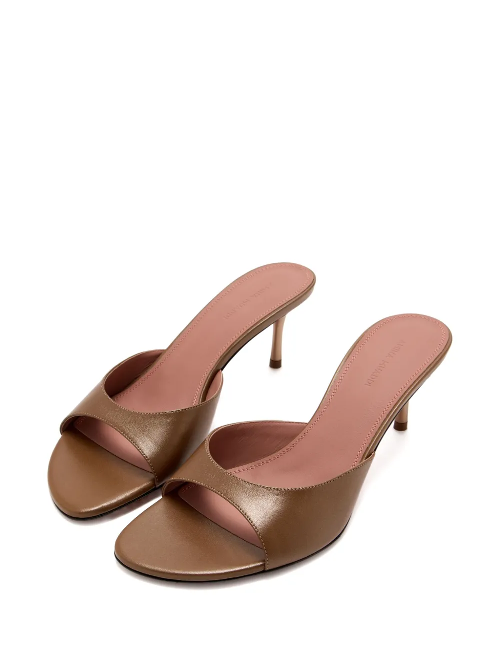 Amina Muaddi 60mm leather sandals Brown