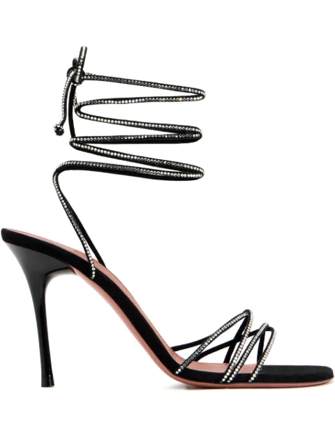 Amina Muaddi 95mm Lori strappy embellished sandals