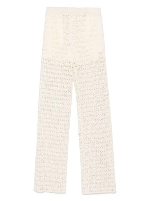 Alysi Macramé high-waisted trousers