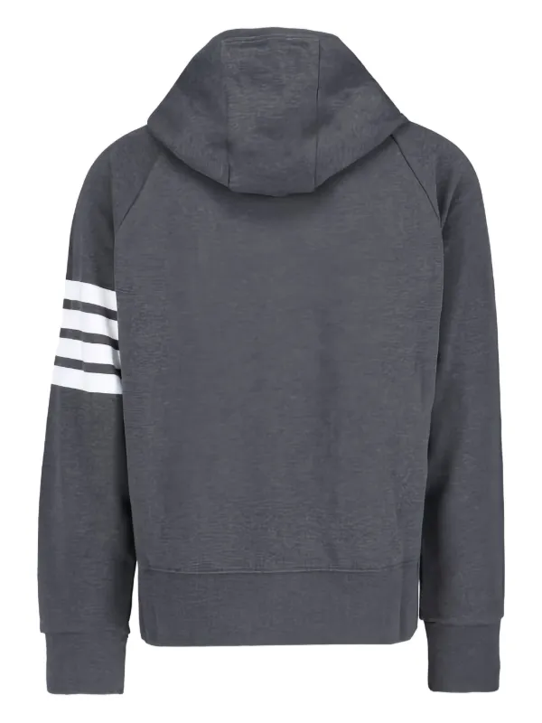 THOM BROWNE グレー パーカー サイズ4 Thom Browne 4BAR ジップアップ パーカー | グレー | FARFETCH JP