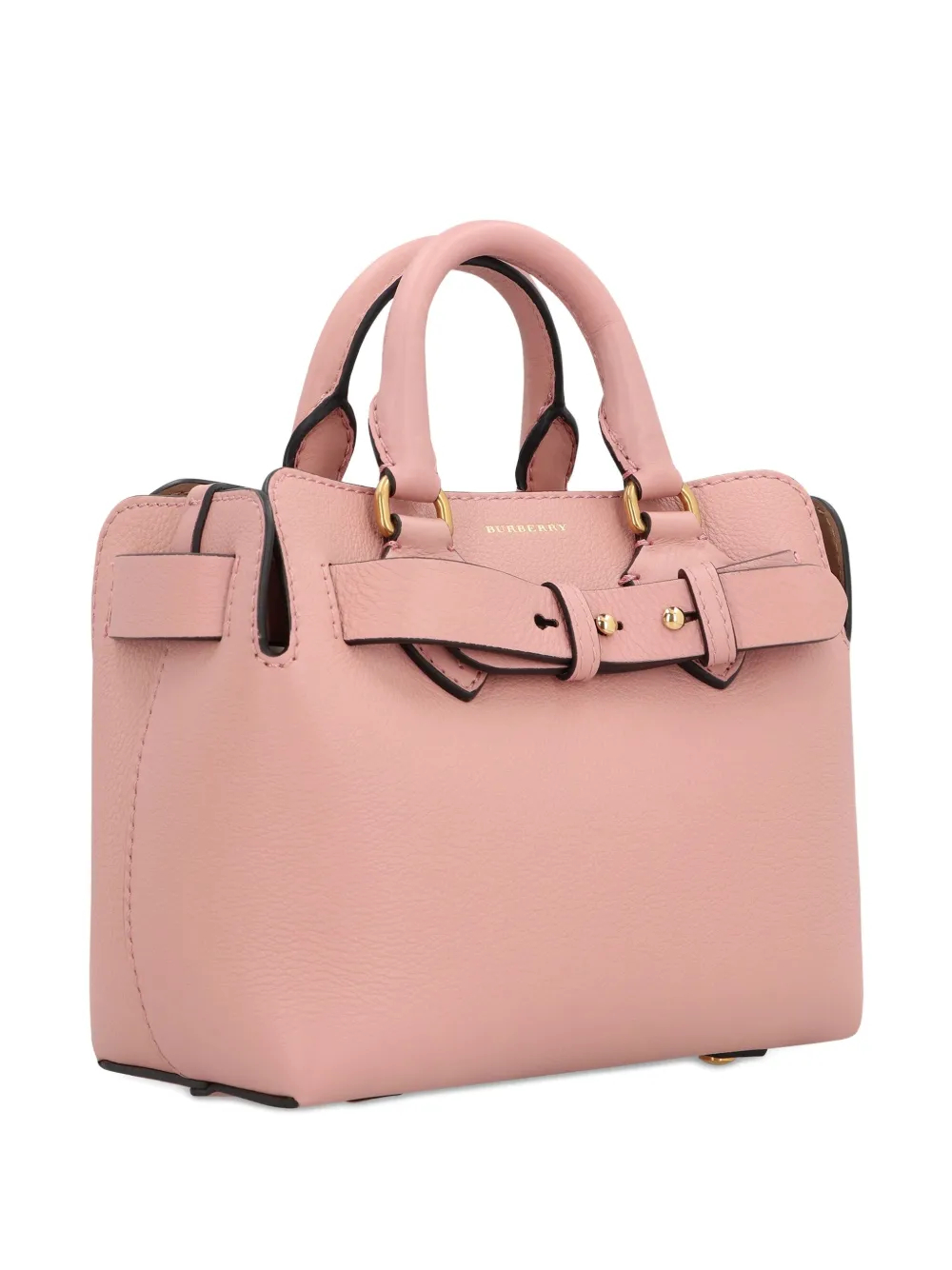 Burberry Small belt-buckle leather tote bag Roze
