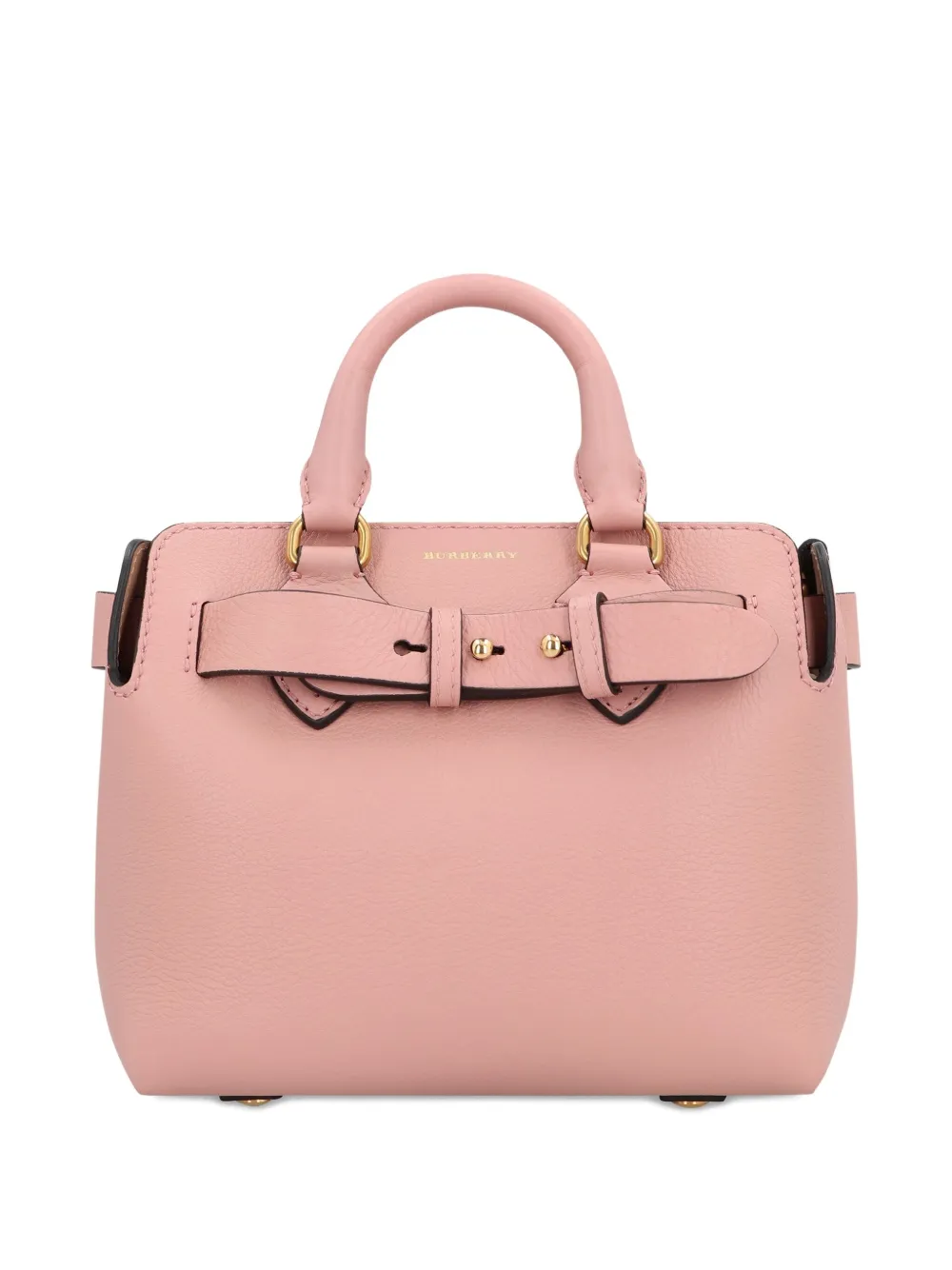 Burberry Small belt-buckle leather tote bag Roze