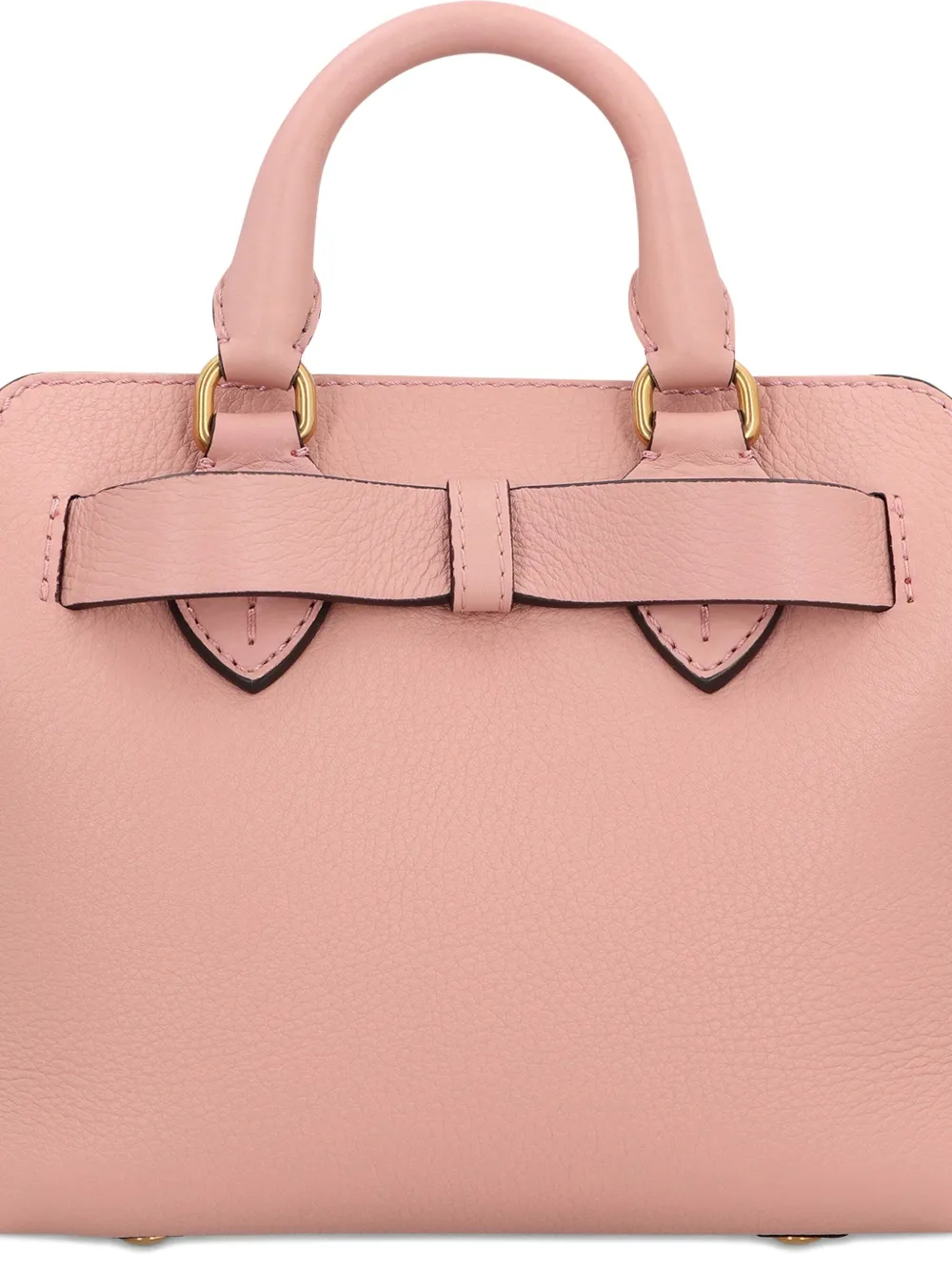 Burberry Small belt-buckle leather tote bag Roze