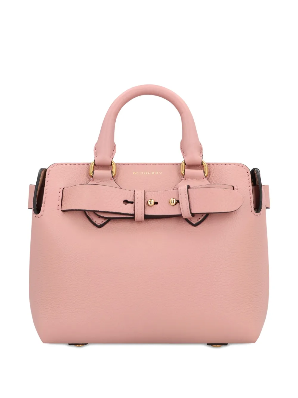 Burberry Small belt-buckle leather tote bag Roze