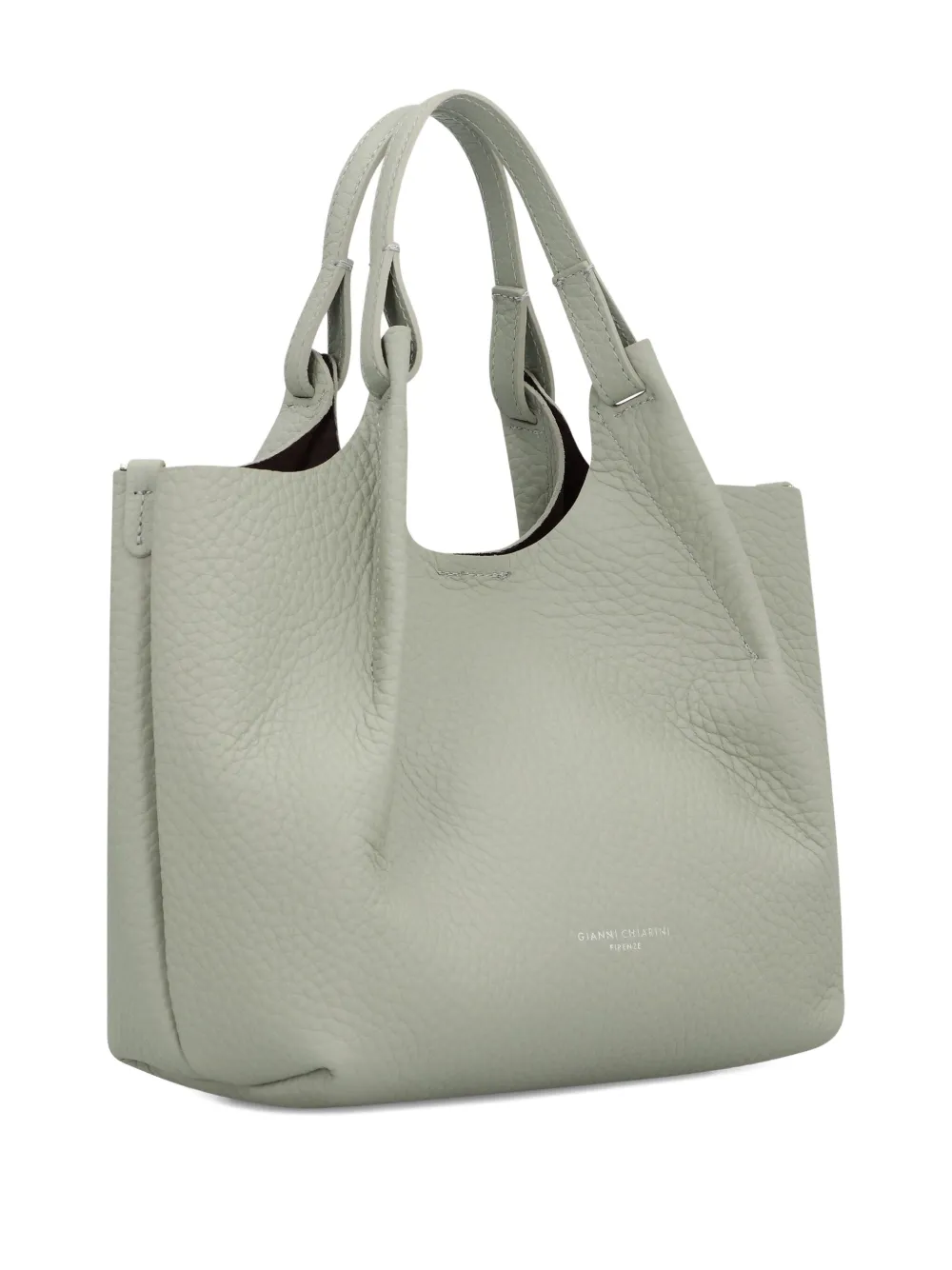 GIANNI CHIARINI Dua leren shopper Grijs