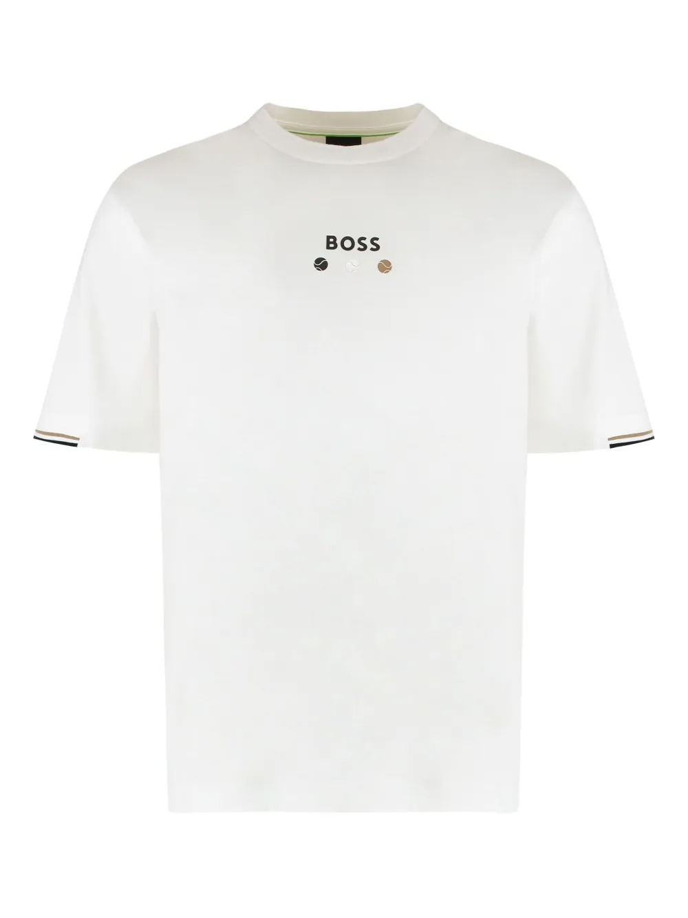 BOSS crew-neck embroidered-detail T-shirt | White | Image 1