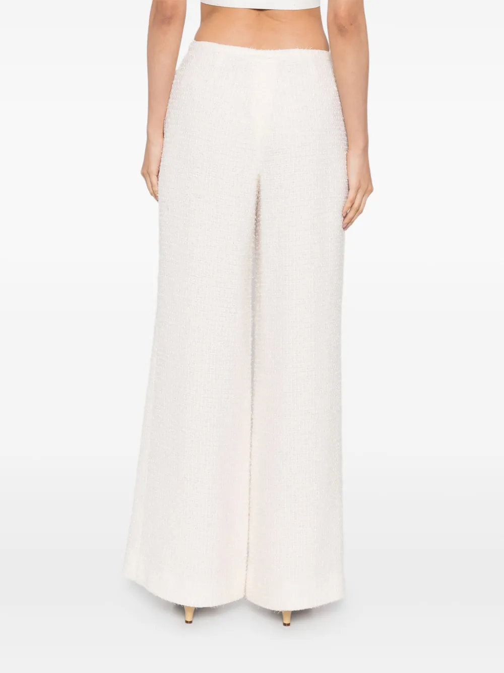 Pre-owned Chanel Tweed Trousers In Neutral