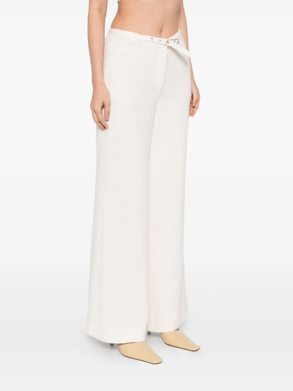 CHANEL Pre-Owned Tweed broek - Beige