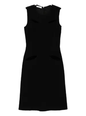 prada embroidered cady mini-dress Black Embroidered cady mini-dress | PRADA