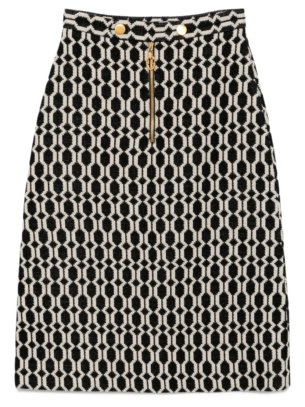 Gucci Pre-Owned monochrome pattern skirt - ブラック Gucci Pre-Owned monochrome pattern skirt - ブラック