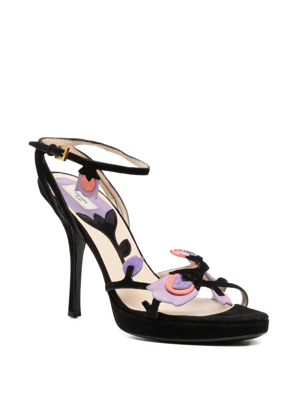 Prada Pre-Owned 100 mm Tulip Strap sandalen - Zwart
