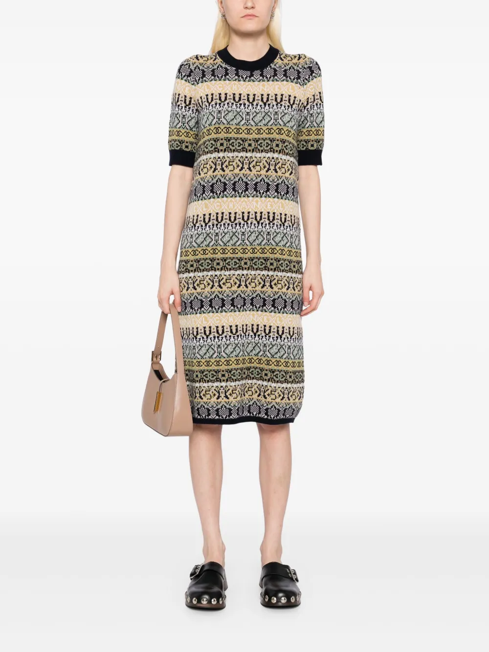 CHANEL Pre-Owned patterned dress - Geel
