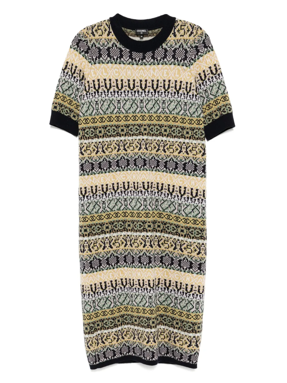 CHANEL Pre-Owned patterned dress | Yellow | Image 1