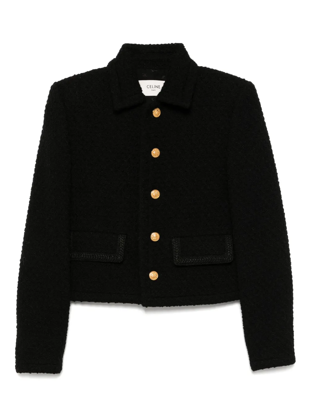 Céline Pre-Owned bouclé jacket - ブラック Céline Pre-Owned bouclé jacket - ブラック