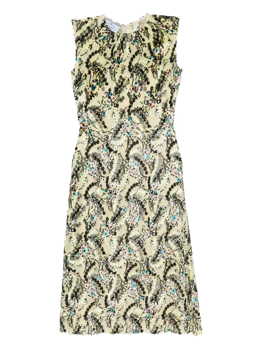 Prada Pre-Owned Fluwelen jurk met textuur - Groen