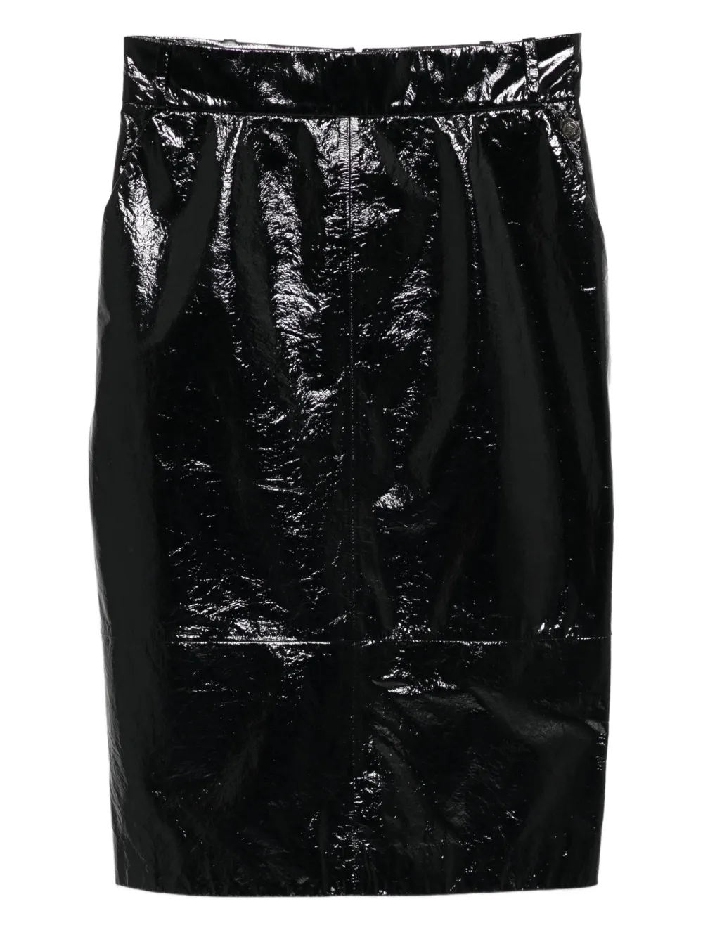 CHANEL Pre-Owned leather skirt | Black | Image 1