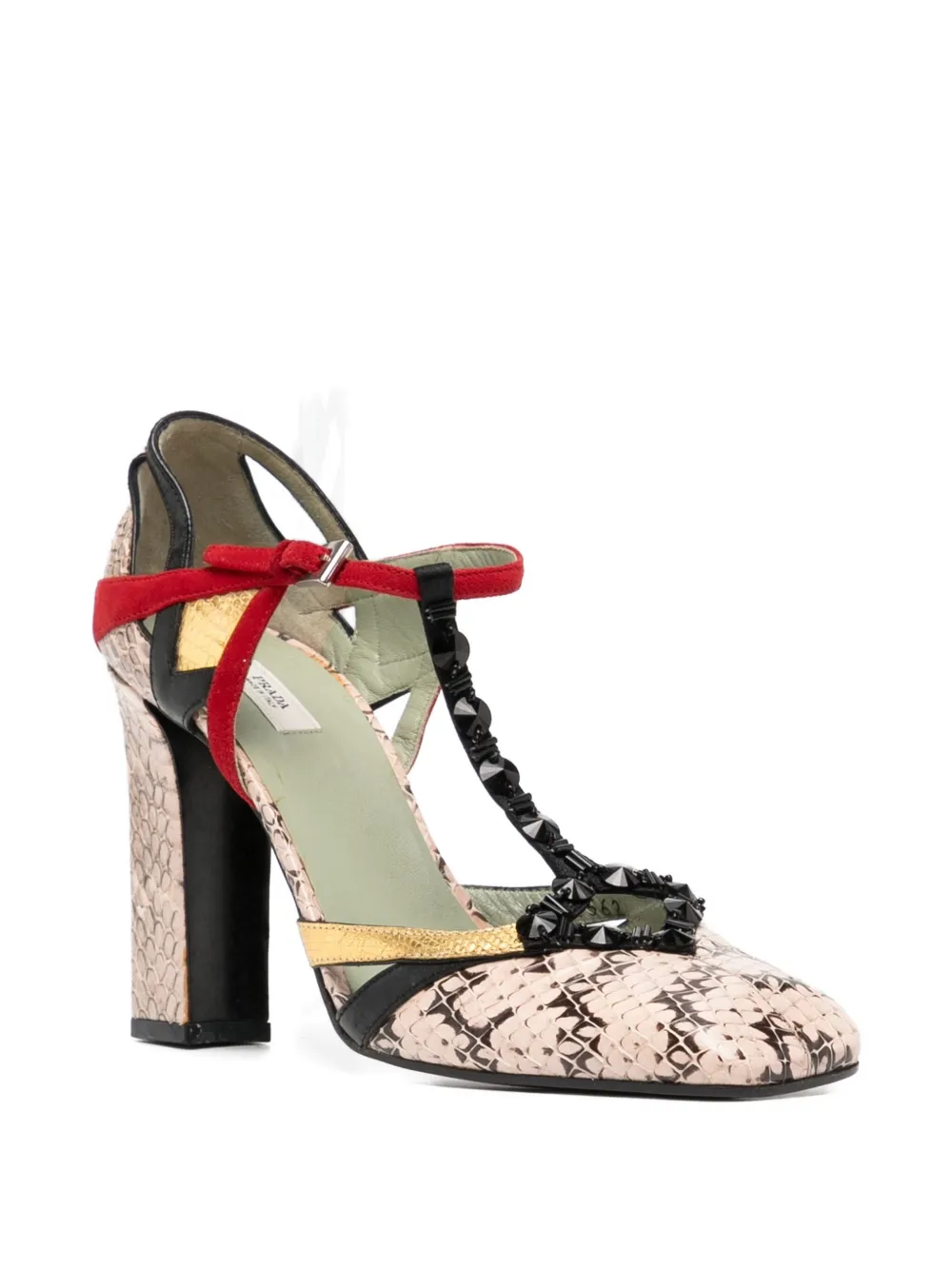 Prada Pre-Owned 70mm python sandals | Image 2