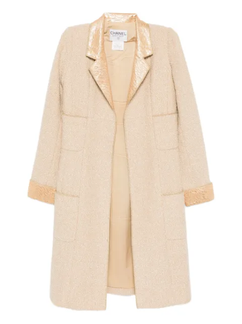 CHANEL Pre-Owned metallic tweed coat