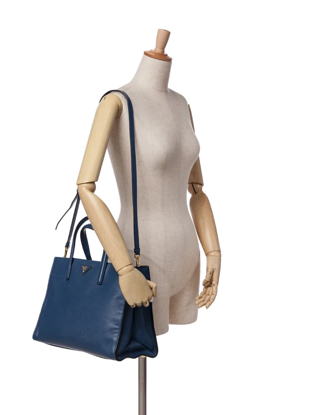Prada Pre-Owned sac à main Soft Triple Pocket Tote en cuir Saffiano (2000-2024) | Pre-owned | Image 2