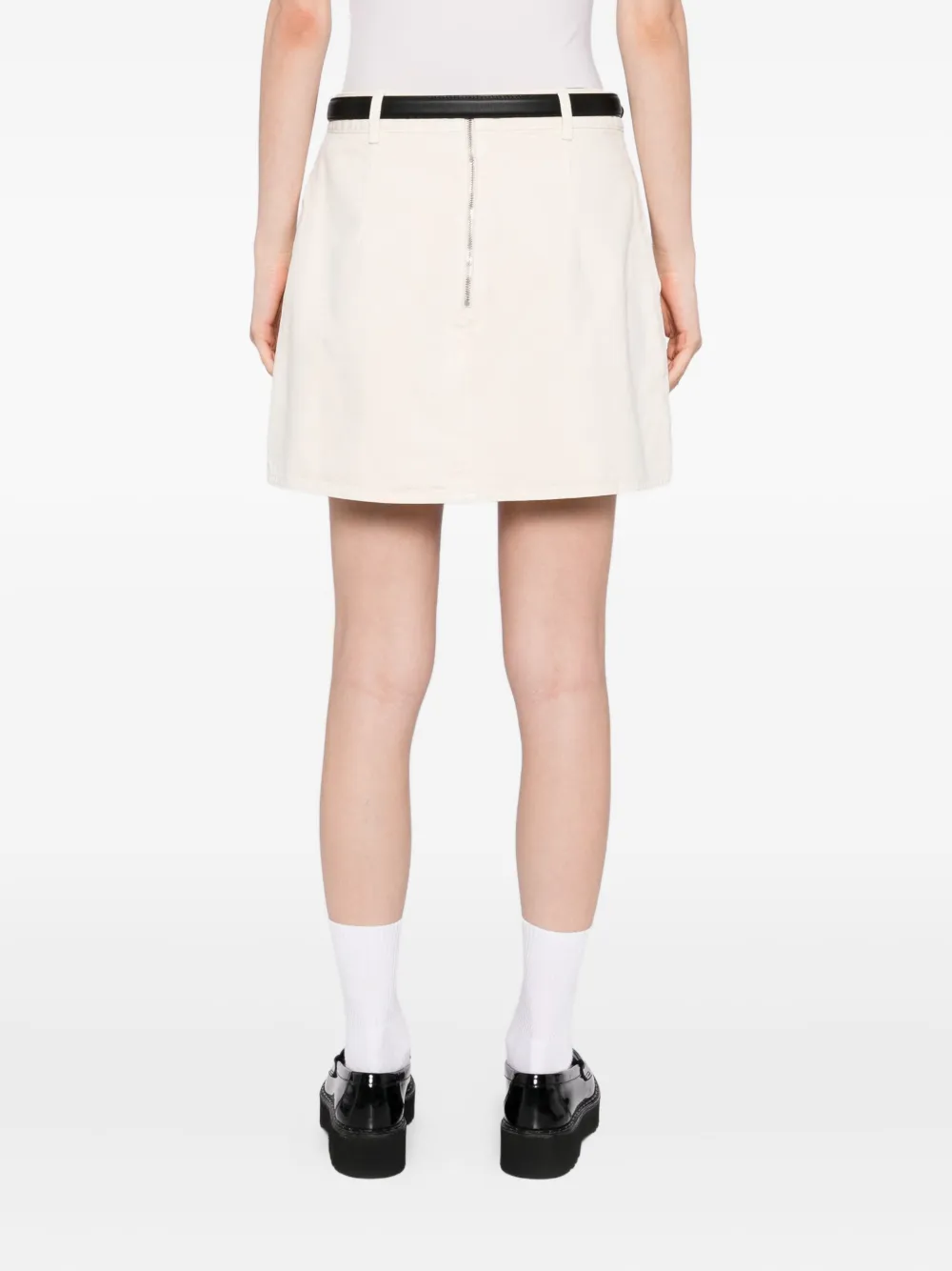 Self-Portrait Mini-rok met kralen en bloemenprint Beige