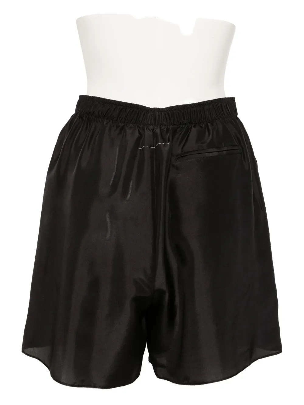 MM6 Maison Margiela silk shorts Zwart