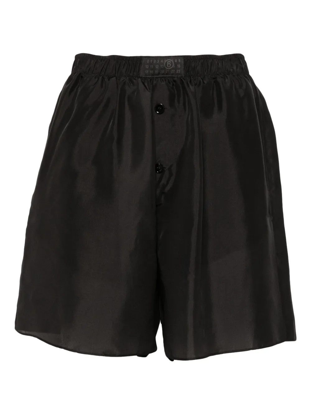 MM6 Maison Margiela silk shorts Zwart