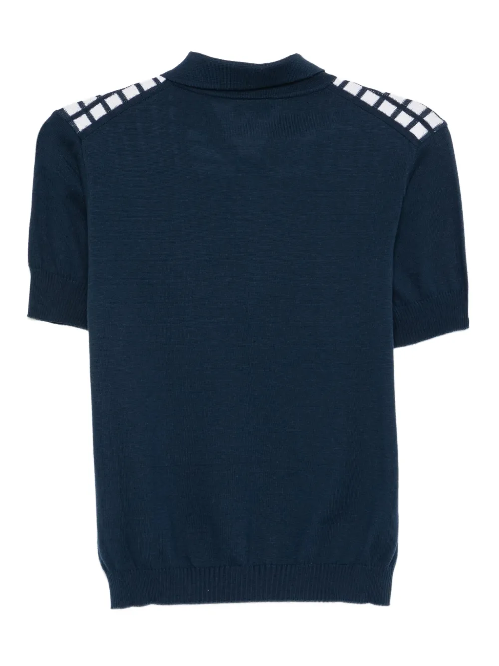 Versace Pre-Owned 2000s grid-shoulder polo shirt | Image 2