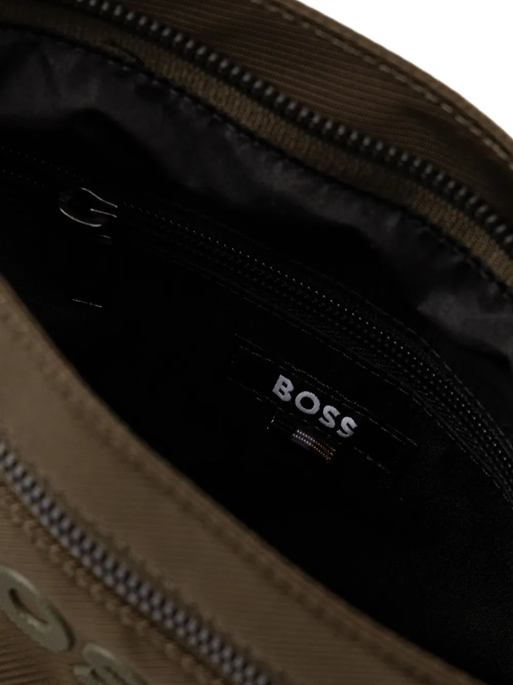 BOSS Heuptas met logoplakkaat en ritssluiting Groen