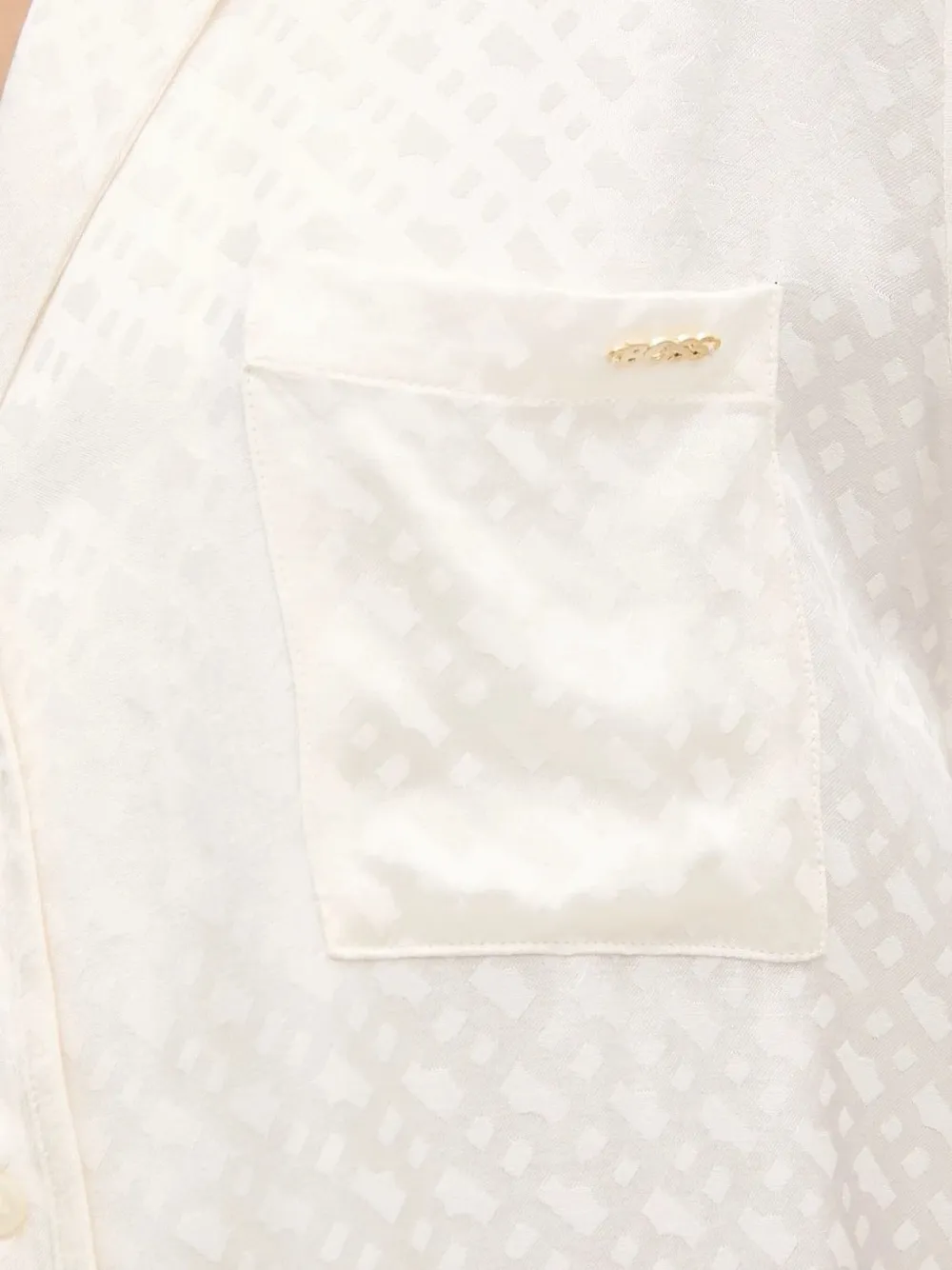 Hugo Boss Geometric-pattern Pyjamas In White