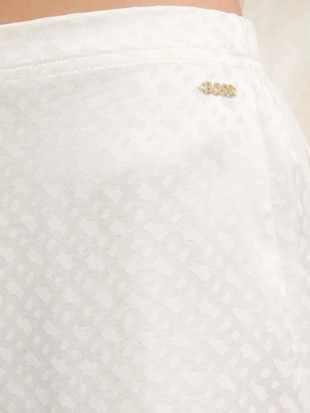 Hugo Boss Geometric-pattern Pyjamas In White