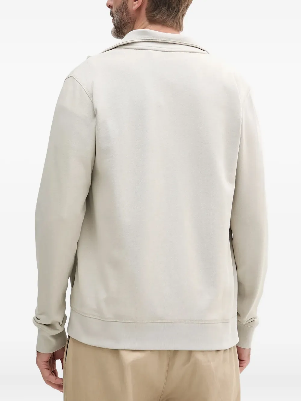 Hugo Boss Zip-up Sweatshirt In Neutral