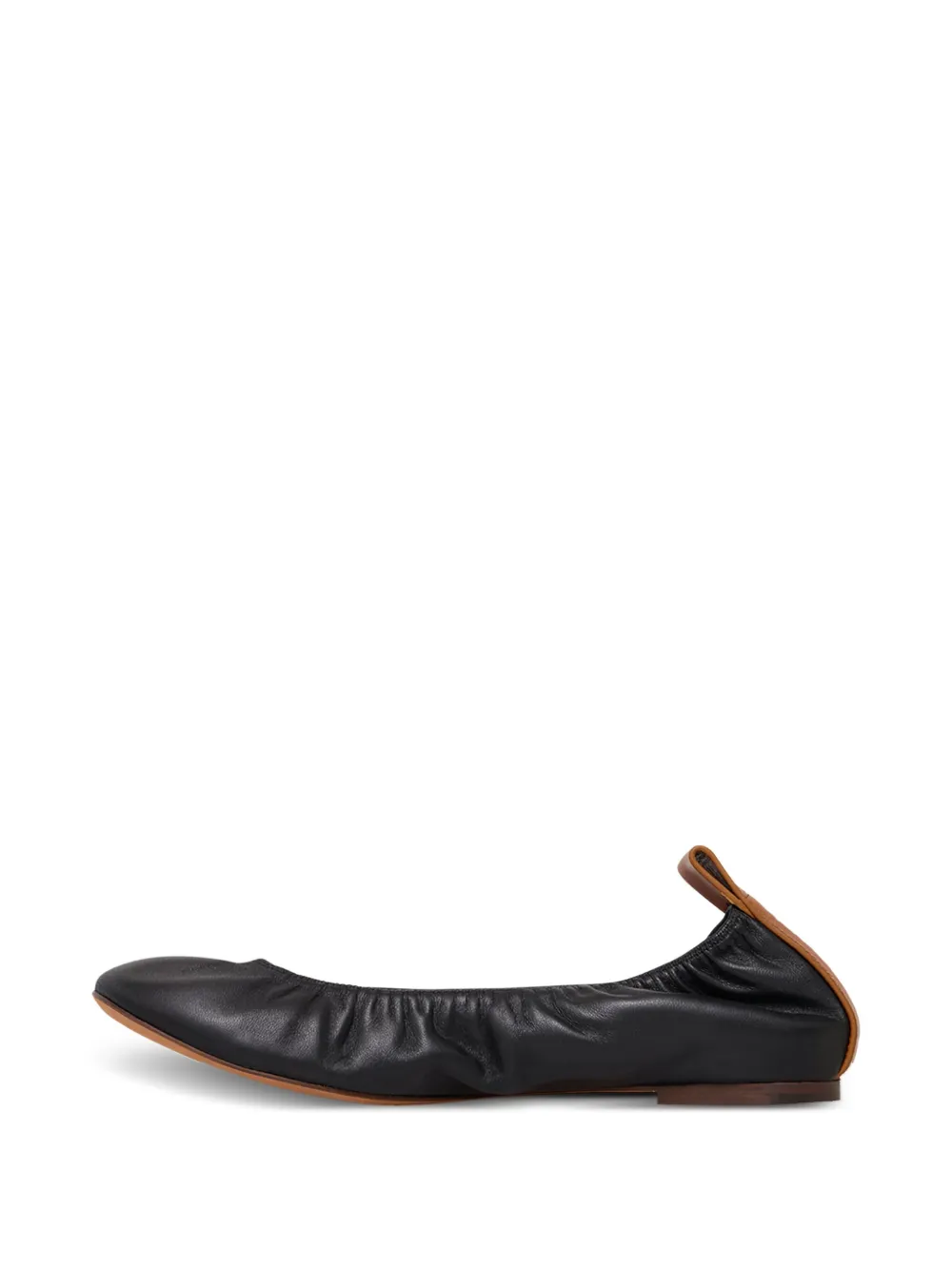 Lanvin leather ballet flats Black
